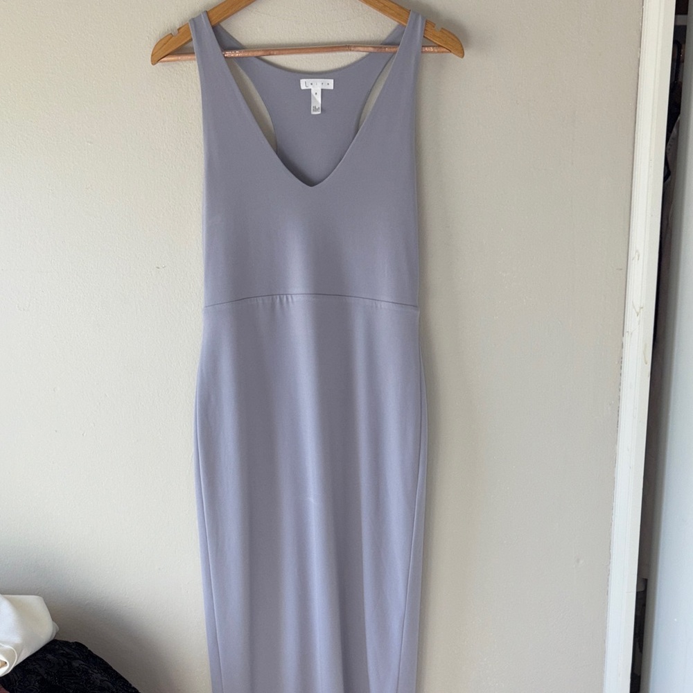 Leith Steel Blue Sleeveless Midi Dress